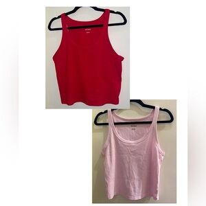 Wild Fable red & pink tank tops